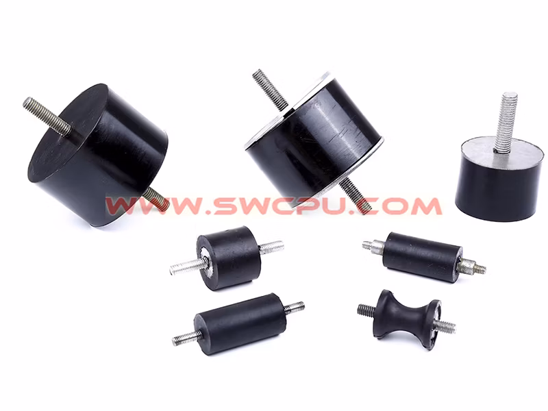 Vulcanized Rubber Silicone Part Custom Rubber Bonded to Metal Bumper