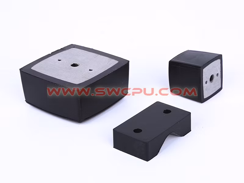 Vulcanized Rubber Silicone Part Custom Rubber Bonded to Metal Bumper