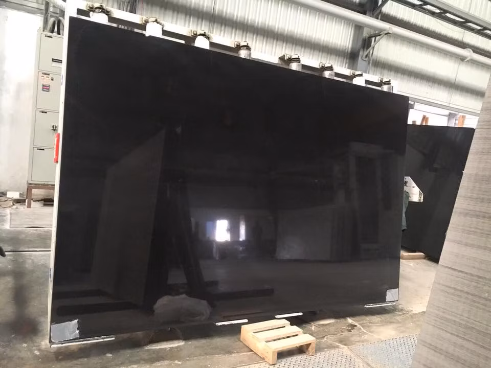 Natural Polished/Lreather Surface Absolute Black Granite Slab for Tile/Countertop&Vanity Top