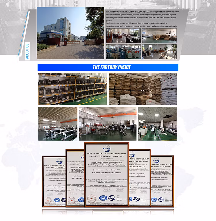 UPVC Profile UPVC Extruded Plastic Profile Plastic Extrusion Profile Rectangular