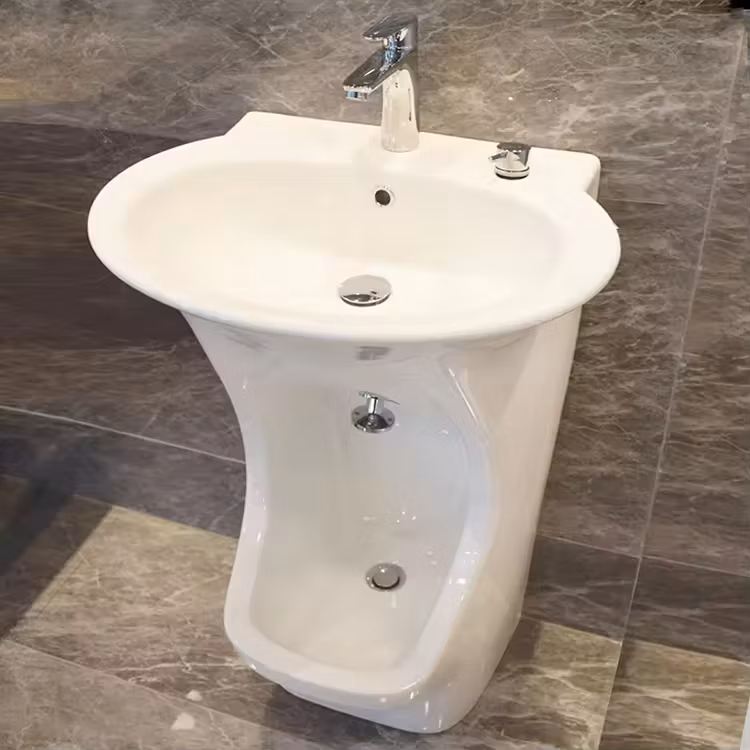 Revolutionary Urinal Sink Combination Ablution Basin for Muslim Ritual Purification Integrated Hygienic Solution