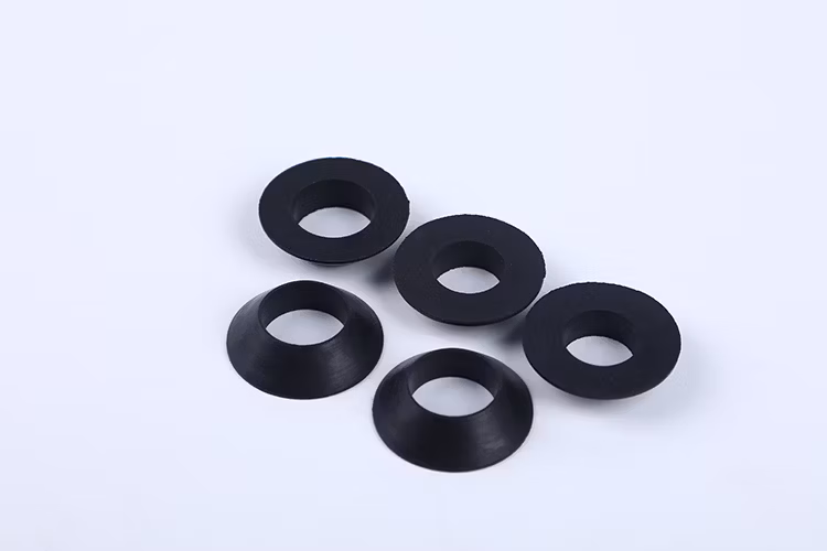 Black Rubber Conewashers for Bolts Spacers, Vibration Suppression