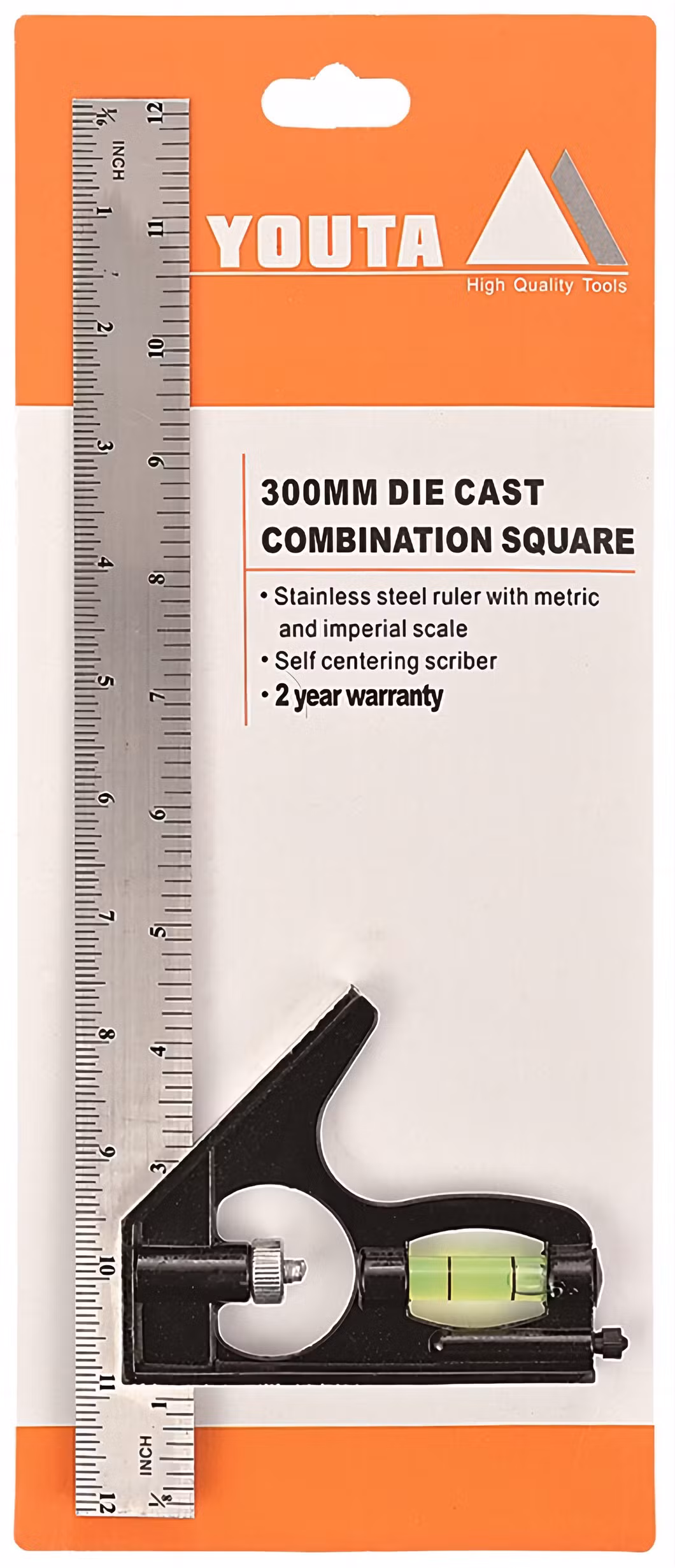 YOUTA Professional Measuring Tools Suppliers Flexible L Square Ruler China JYT-AN-18 Aluminum Combination Square Ruler with Level Vial Scriber