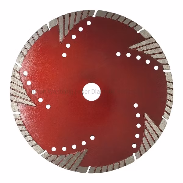 Sintered Turbo Disc with Triangle Protective Teeth for Beton Concrete and Granite Cutting
