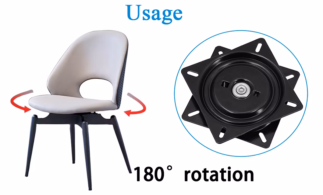 Hot Sale 178mm Auto Return Half Balls Rotation Swivel Plate for Dining Chair