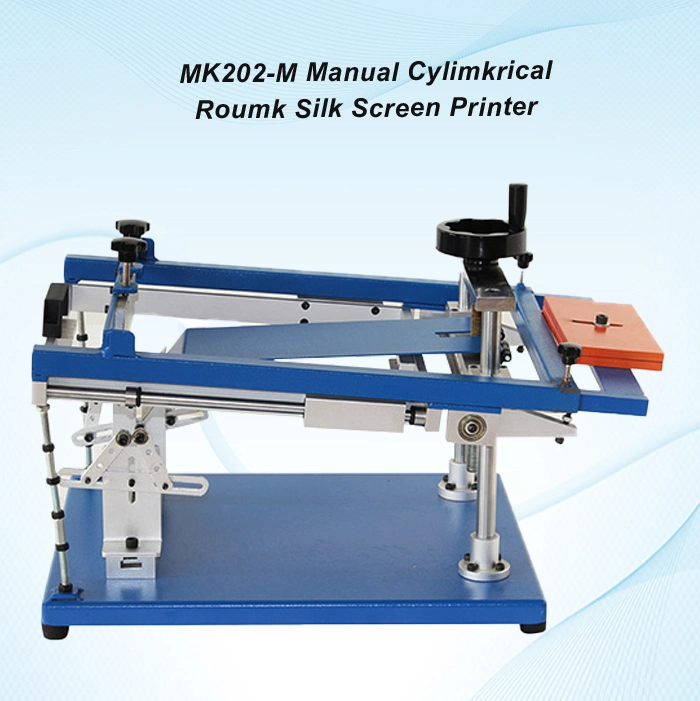 Manual Cylindrical Round Curved Screen Printing Machine for Pen Cup Mug Bottle