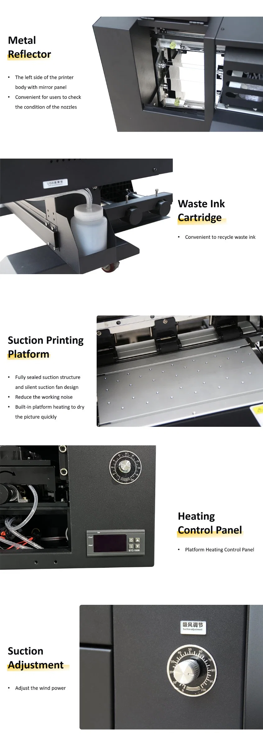 Udefine DIY A3 Dtf Printing Machine for Small Business T-Shirt Printing Machine A3 Pet Film Transfer Dtf Printer for Cap T Shirt Custom Printing Businesses