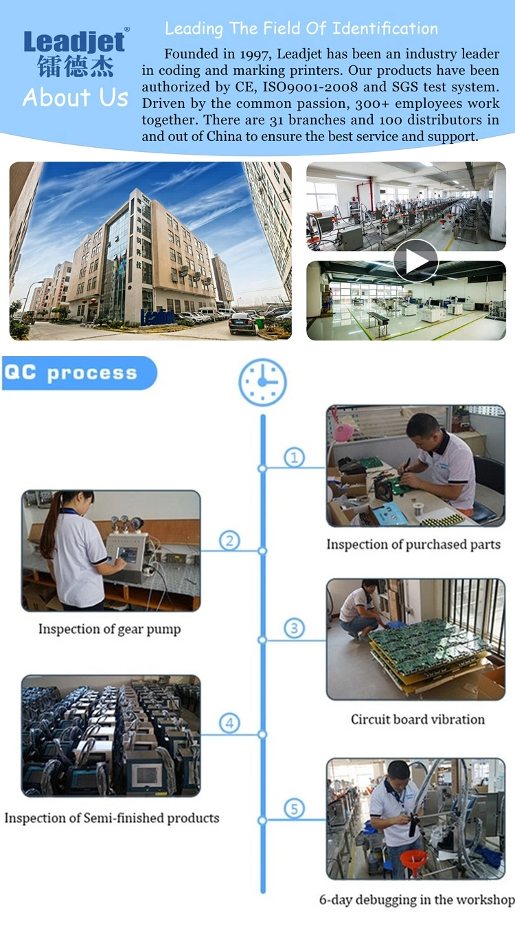 Leadjet CO2 Laser Printer Coding Machine for Plastic Cap Printing