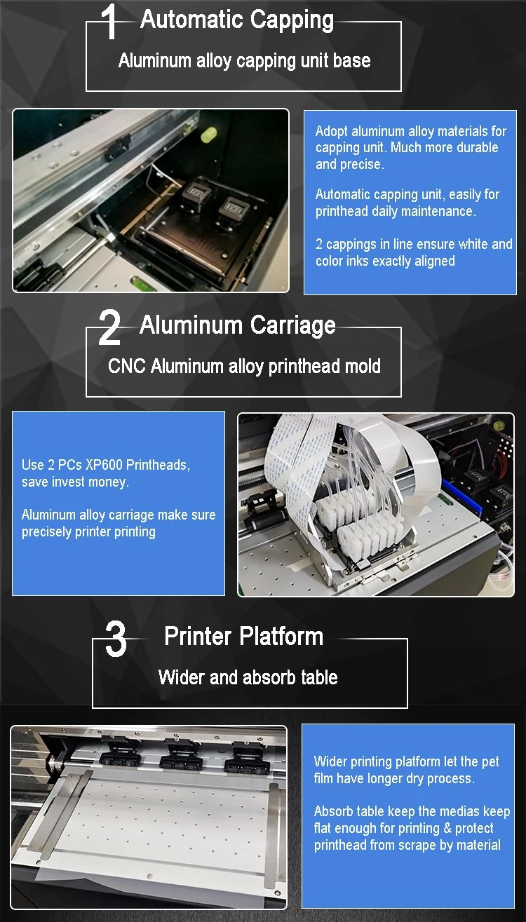 A3 Dtf Printer Factory Wholesale with 2 XP600 Printheads