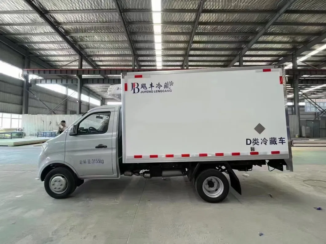 Foton Gasoline 0.5t-1ton Smaller Refrigerated Truck Ice Cream Refrigerator Car Fresh Meet Sea Food Yogurt Refrigeration Truck SKD Freezer Body