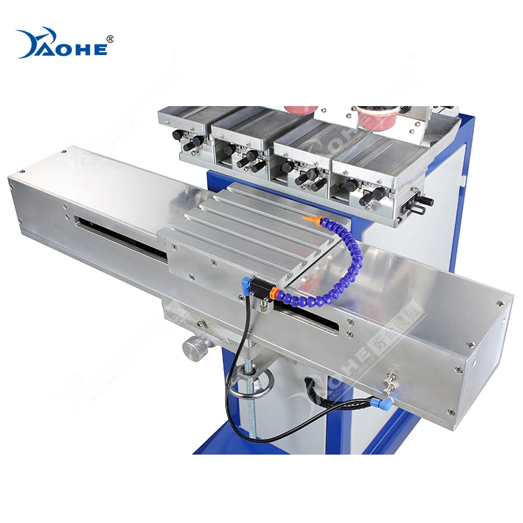 Dongguan Factory Producing 6 Colors Open Ink Tray Pad Printer with Shuttle