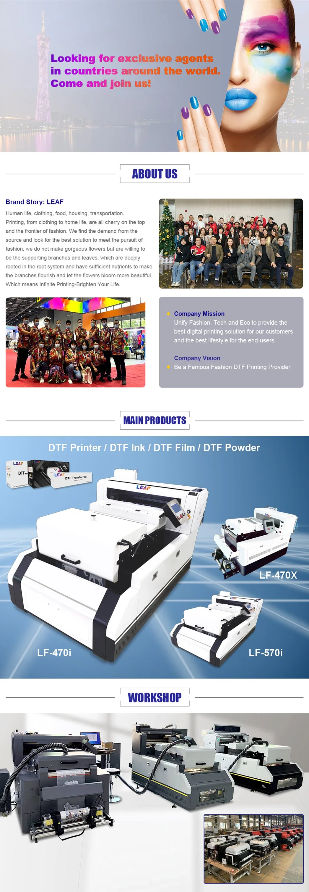 Flatbed Printer Leaf Sublimation Machine Dtf Printing Machine for T-Shirt Caps Bags Jeans