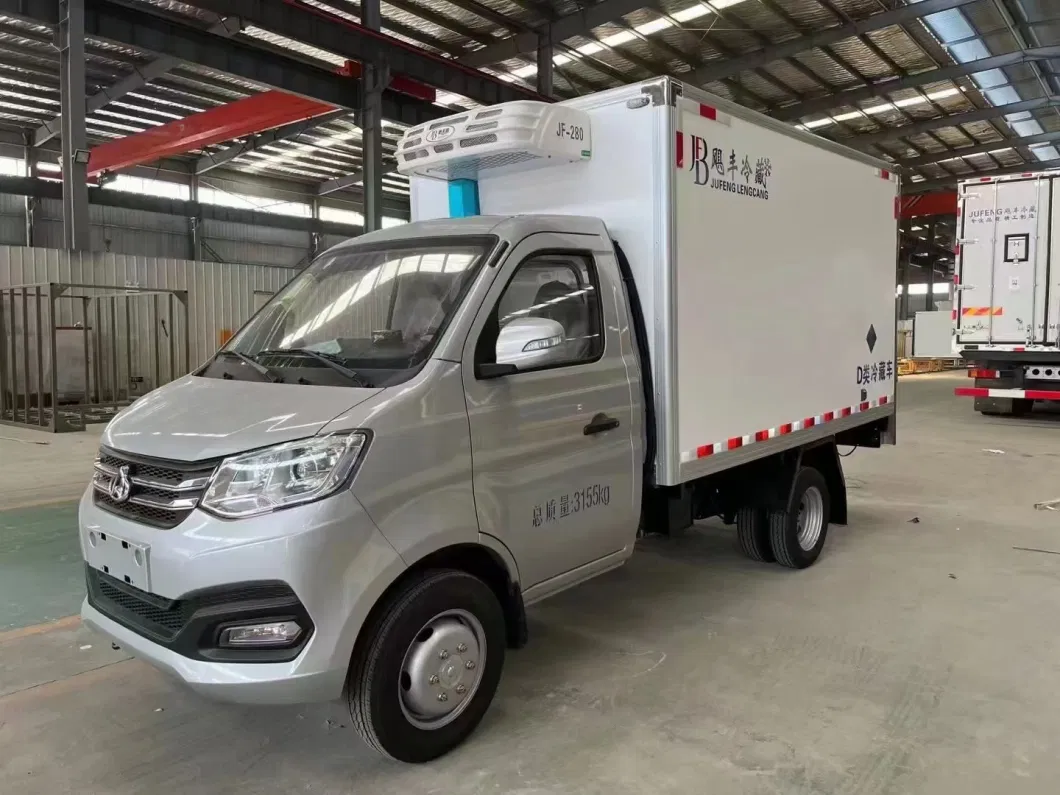 Foton Gasoline 0.5t-1ton Smaller Refrigerated Truck Ice Cream Refrigerator Car Fresh Meet Sea Food Yogurt Refrigeration Truck SKD Freezer Body