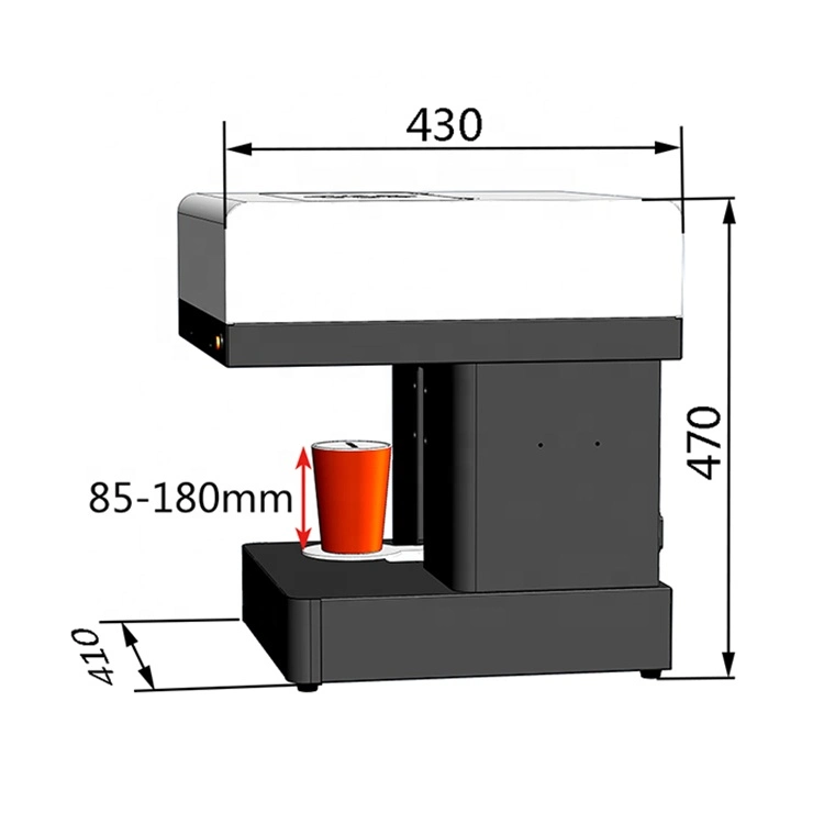 Smart Drink Coffee Cup Printing Machine Inject Ink Cappuccino Coffee Printer