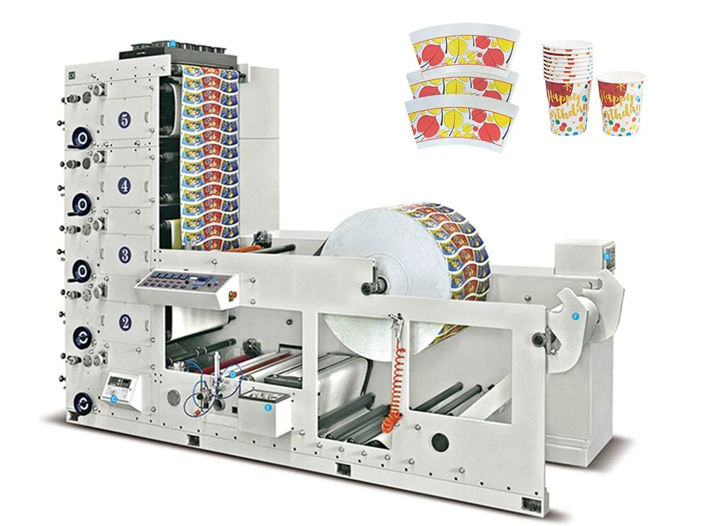 Cheap 2 4 Colors 850mm Paper Drink Cup Flexo Printing Machine with Best Price