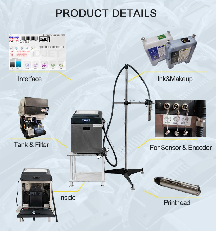 Fast Delivery Automatic Industrial Cij Inkjet Batch Coding Printer for Caps/Paperboard/Metal