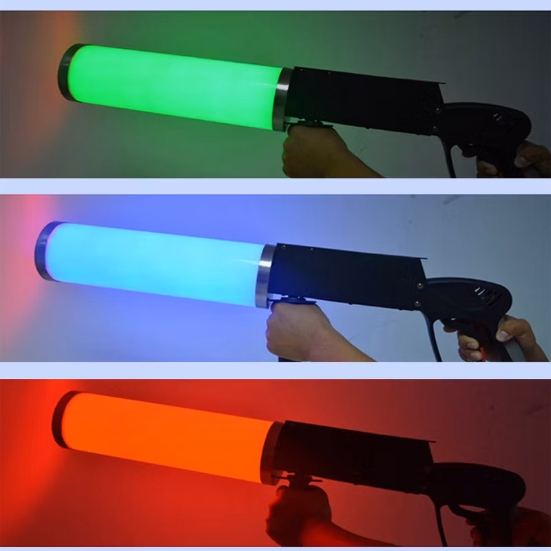 LED CO2 Gun for Stage Club Party DJ Fountain Cold Pyro Spark Fireworks Machine for Wedding Stage DJ Bar