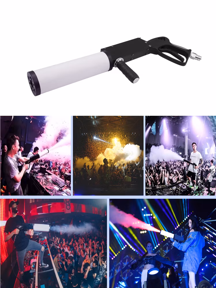 LED CO2 Gun for Stage Club Party DJ Fountain Cold Pyro Spark Fireworks Machine for Wedding Stage DJ Bar
