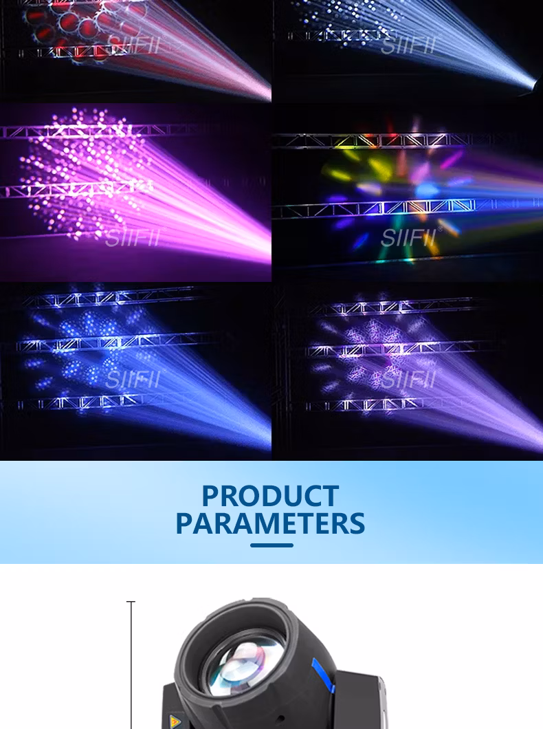 7r DJ Moving Head Light Beam 230W with 14 Colors& 17 Gobos, Stage Lighting Disco Lights for Party