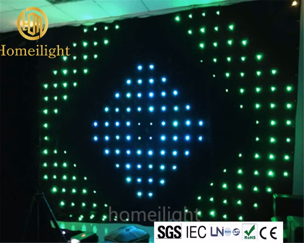 Concert Backdrops Foldable LED Video Cloth Fabric P18cm LED Vision Curtains with DMX&SD&PC Control