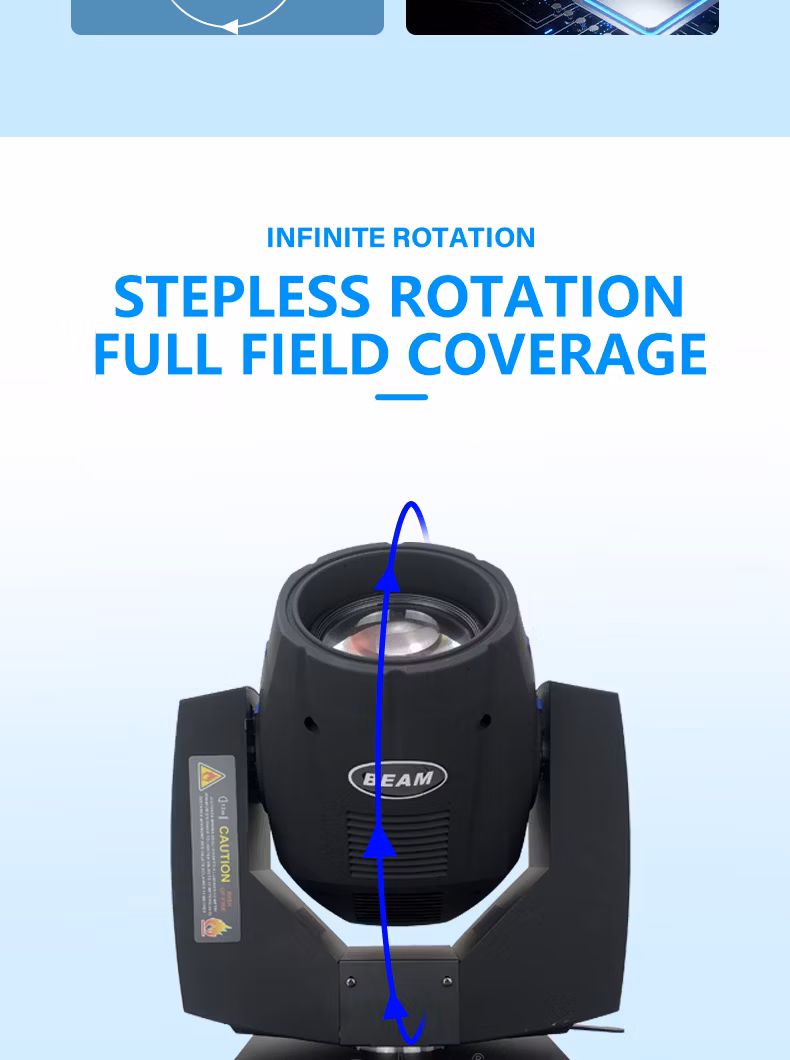 7r DJ Moving Head Light Beam 230W with 14 Colors& 17 Gobos, Stage Lighting Disco Lights for Party