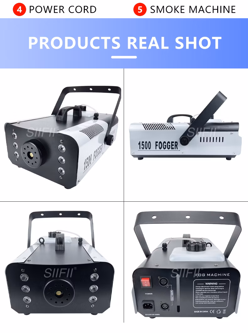 Hot Wedding Stage Fog Machine 1500W DJ Disco Fogger Machine Remote Control Smoke Fog Machine for Night Club Wholesale Price