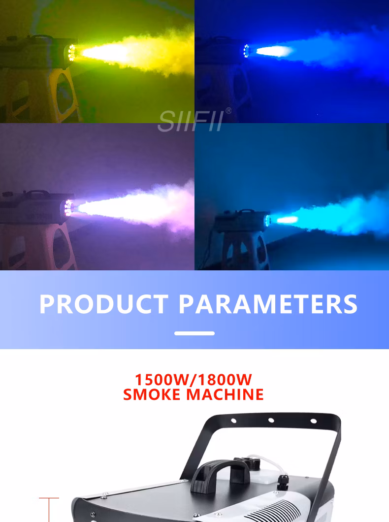 Hot Wedding Stage Fog Machine 1500W DJ Disco Fogger Machine Remote Control Smoke Fog Machine for Night Club Wholesale Price