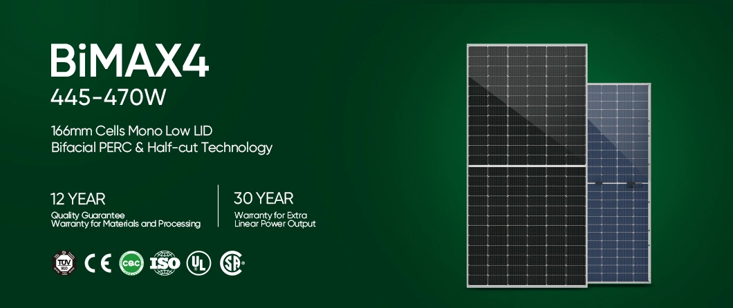 Sunpal Mono 144 Cells 450 Watt Bifacial Solar PV Panel 220V