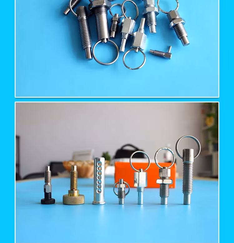 Customized Stainless Steel 304 Gripper Indexing Pin Threaded Spring Knob Plunger Positioning Stud Positioning Pin
