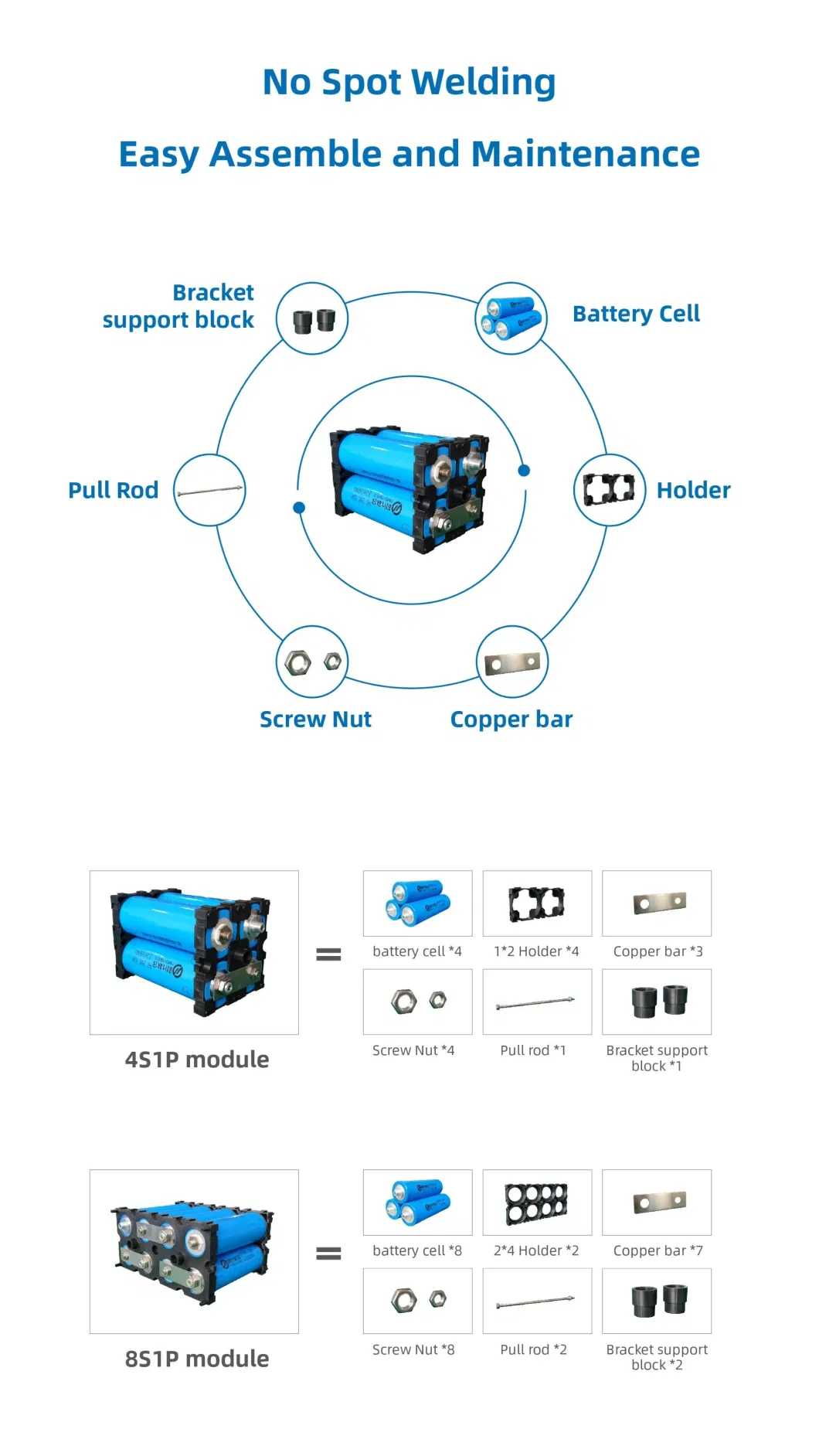 LiFePO4 Batteries 3.2V Large Capacity Rechargeable Lithium Battery Solar System Battery