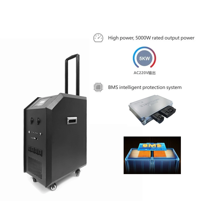 DJ-PS5000W Mobile Emergency Outdoor Solar Battery Power Supply Movable Storage Station Power Supply