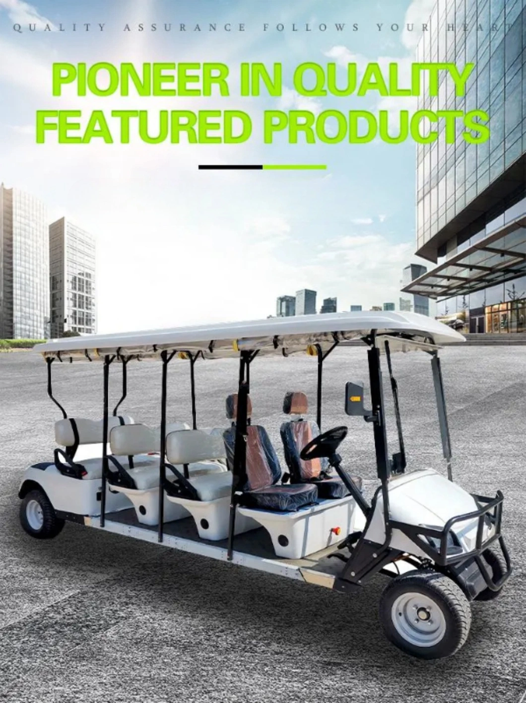 Supreme Comfort, Customizable Design, Long-Range Battery, Easy Maintenance, Ideal for Hotels and Villas 8-Seater Custom Golf Cart, 8-Seater Custom Golf Cart,