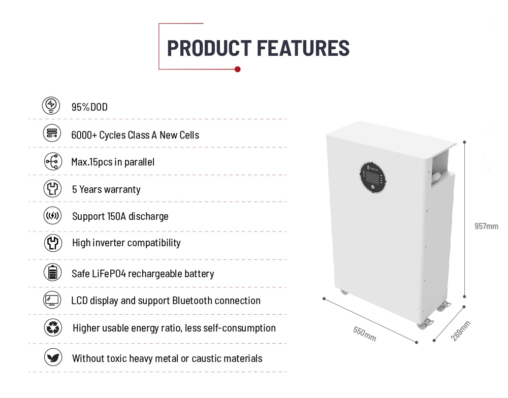 Discount China 15kwh 300ah 48V Renewable Energy Lithium Solar Power Battery Home Energy Storage System LiFePO4 Battery Pack with Wheels