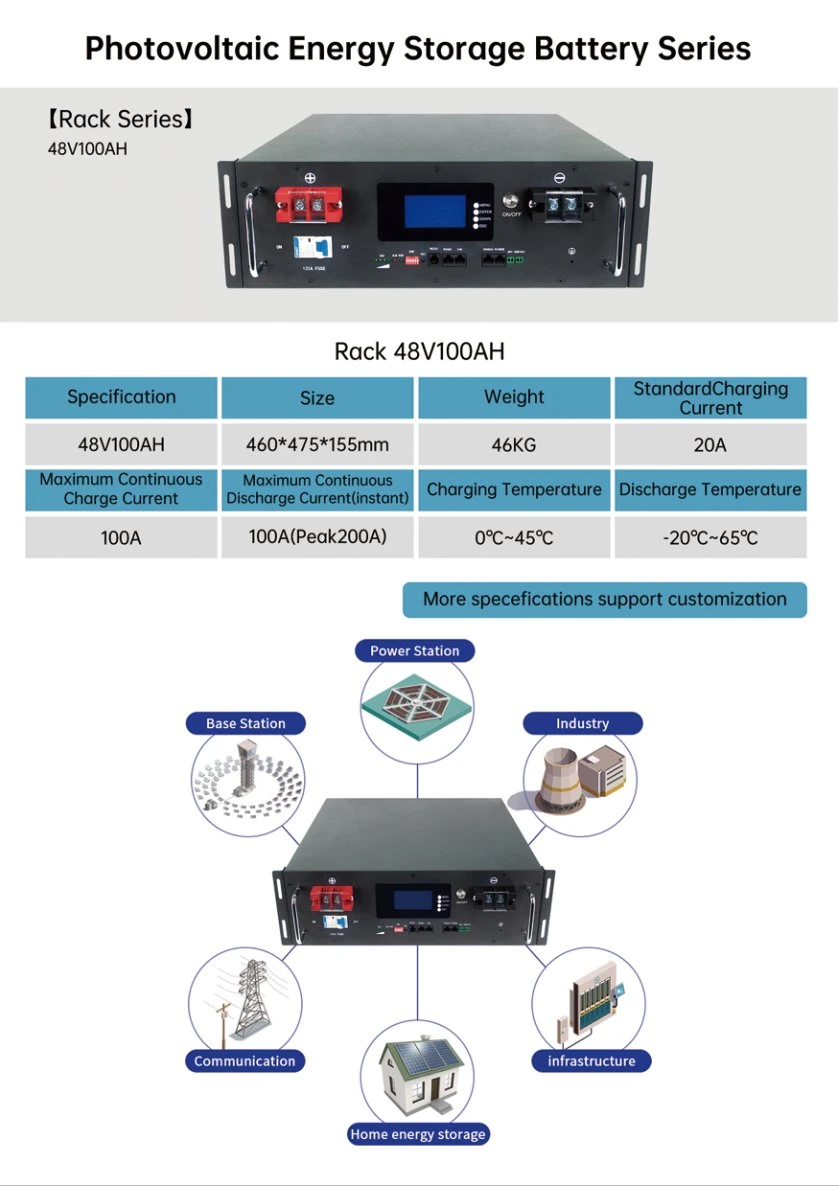 EU South Africa Solar Battery Box All in One Ess Lithium Iron Phosphate Battery 48V 200ah