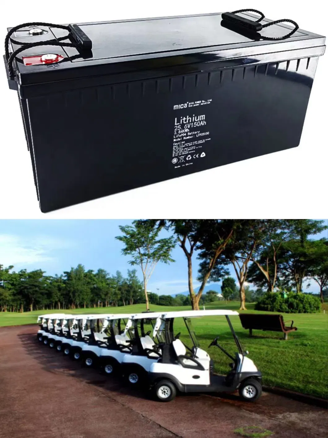 Lithium Batteries Replace Lead-Acid Batteries LFP4 25.6V 150ah LiFePO4 Battery for Golf Carts