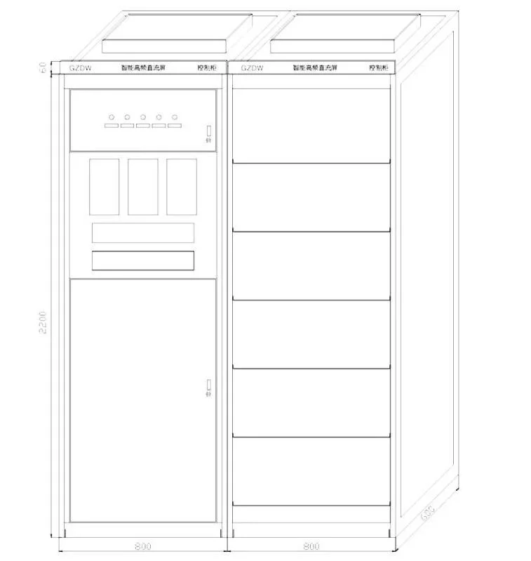 High Quality DC Power Supply Panel Cabinet 100ah 200ah Distribution Cabinet