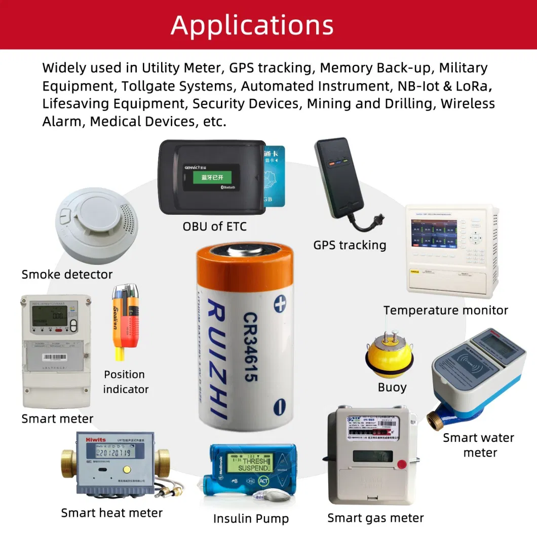 3V AA Non-Rechargeable Lithium Cr14505 Battery 1400mAh Primary Battery for Medical Equipment