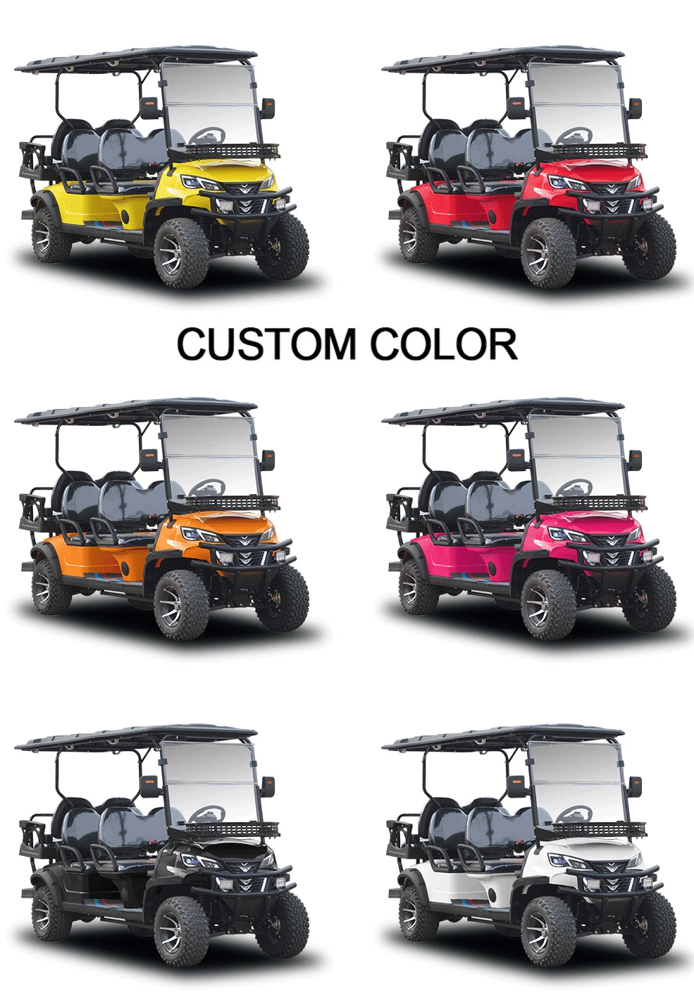 Electric Golf Cart for Sale Cheap Best 2 4 6-Seat Lithium Battery 48V and 72V Option Club Golf Cart