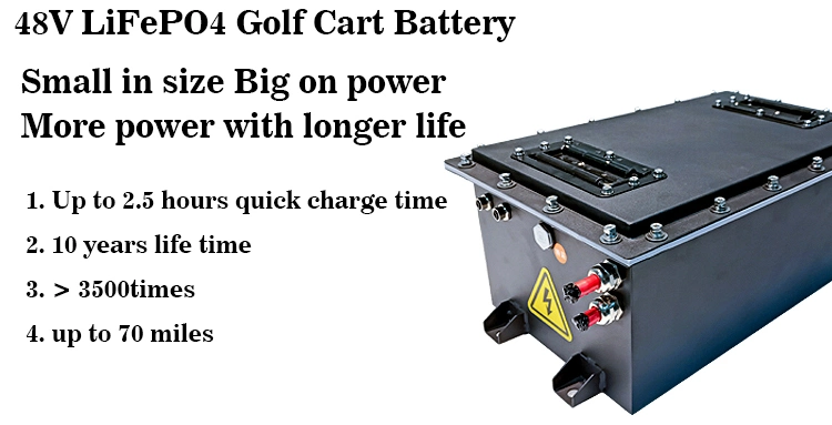 China Manufacturing Deep Cycle 36V 40ah 72V 60ah Lithium Ion LiFePO4 Battery for Golf Cart Low-Speed Cart