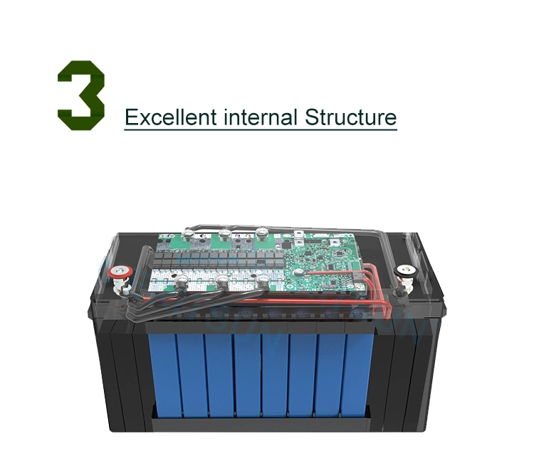 Factory ODM OEM 12.8V 400ah LiFePO4 Battery for Electric Car Agv RV Marine Golf Cart