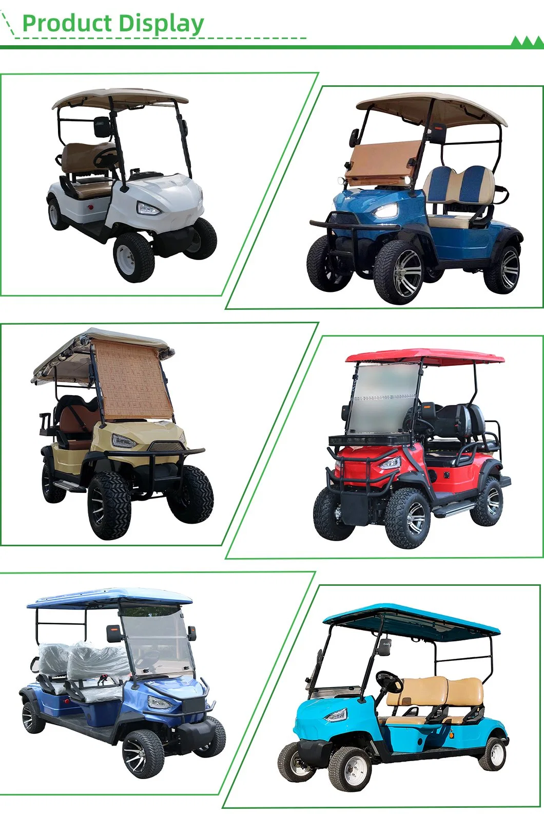 Litihum Golf Cart Battery 48V 105ah Easy Foldden Four Wheel Golf Cart