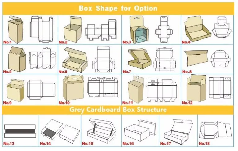 Custom Different Size Small Cardboard Foldable Cosmetics Box Package with Logo Printing