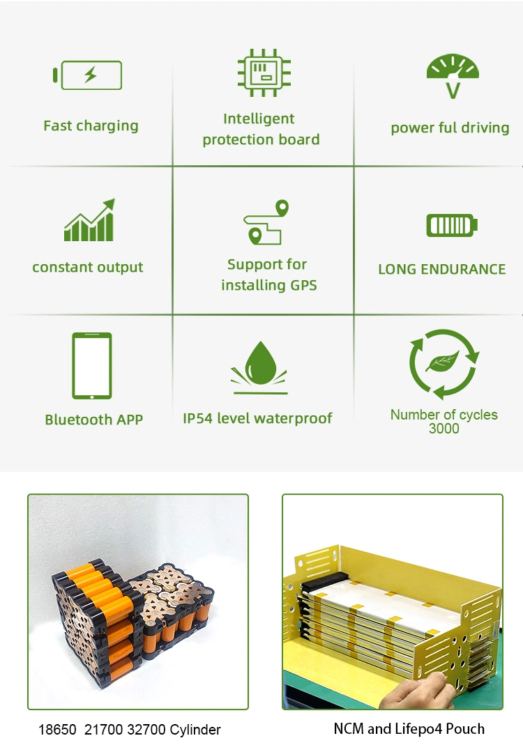 48V 60V 72V 50ah 60ah Li-ion Battery Rechargeable Scooter/Truck/Golf Cart/Electric Vehicle Lipo Battery