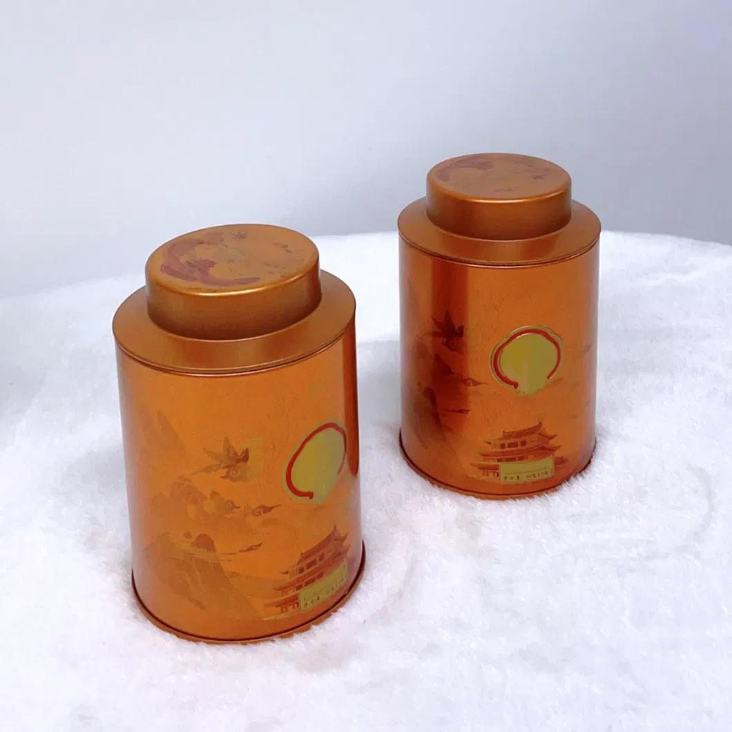 Manufacturers Provide Round Tinplate Tea Cans Dahongpao Black Tea Packaging