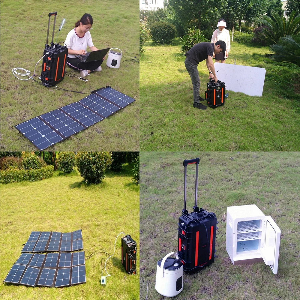 Hot! Lithium Battery Solar PV Module with Portable Power Station 220V Output Home Camping