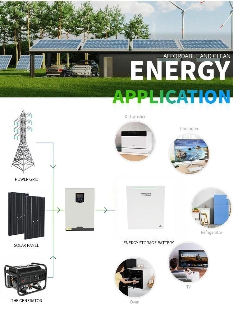 51.2V 100ah 5kwh Power Stacked Storage Lithium Solar LiFePO4 Battery Pack