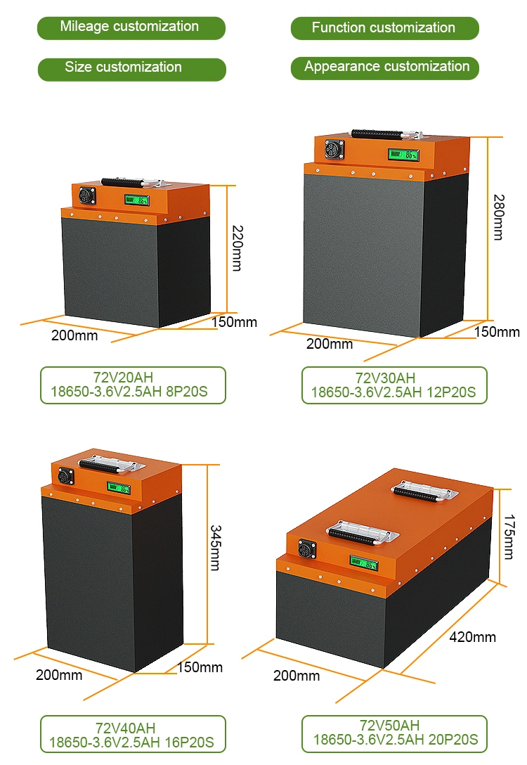 Cts Factory Direct Sale Deep Cycle 72V 35ah Lithium Ion Battery Electric Motorcycle Battery LiFePO4