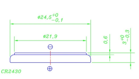 Cr2430 Primary 3V Lithium Button Cell Coin Battery for Remote Control, Scales, Calculator, Watch, Medical Instruments, Computer Motherboard