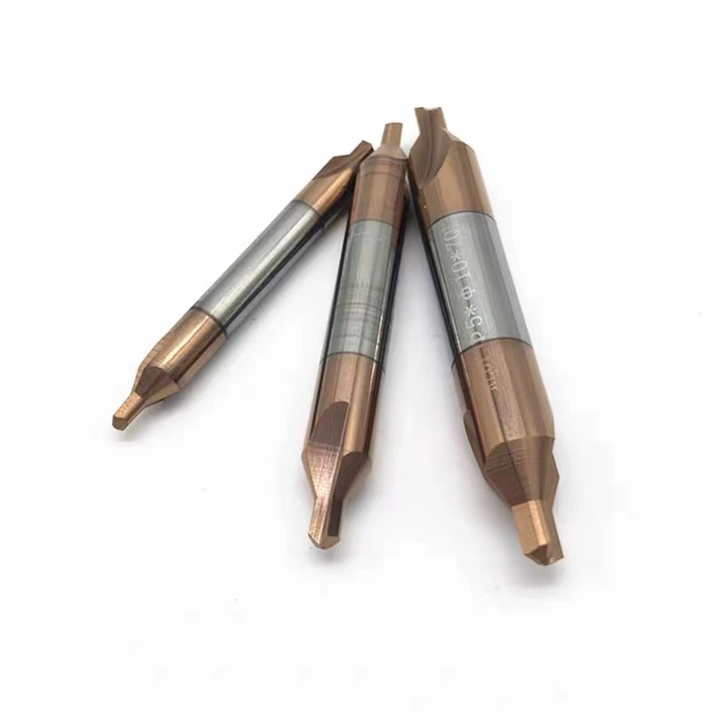 Wyk Customized Double Head Drill Bits HRC60 High Speed Tungsten Steel Centering Point Drilling Machine Carbide Point Drilling for Steel