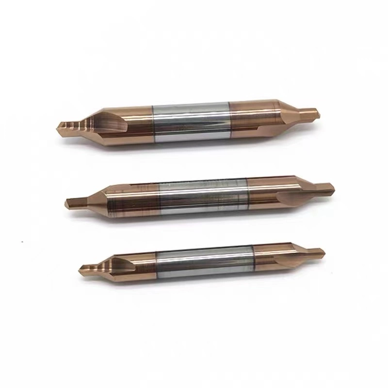 Wyk Customized Double Head Drill Bits HRC60 High Speed Tungsten Steel Centering Point Drilling Machine Carbide Point Drilling for Steel